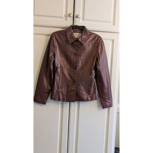 Women's Margaret Godfrey Brown Leather Jacket Size 4